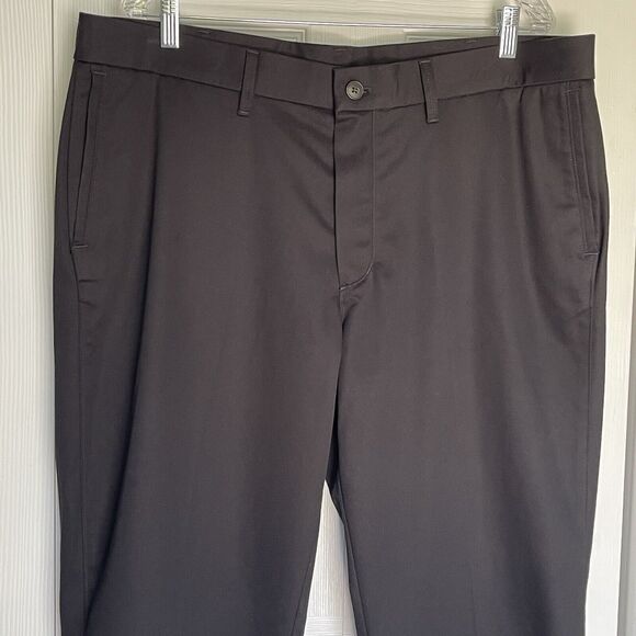 Haggar H26 Men's Straight Fit Trousers Black 40x29 Pants - Picture 4 of 16